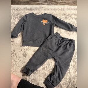 Gray Kids Sweatshirt and Jogger Set